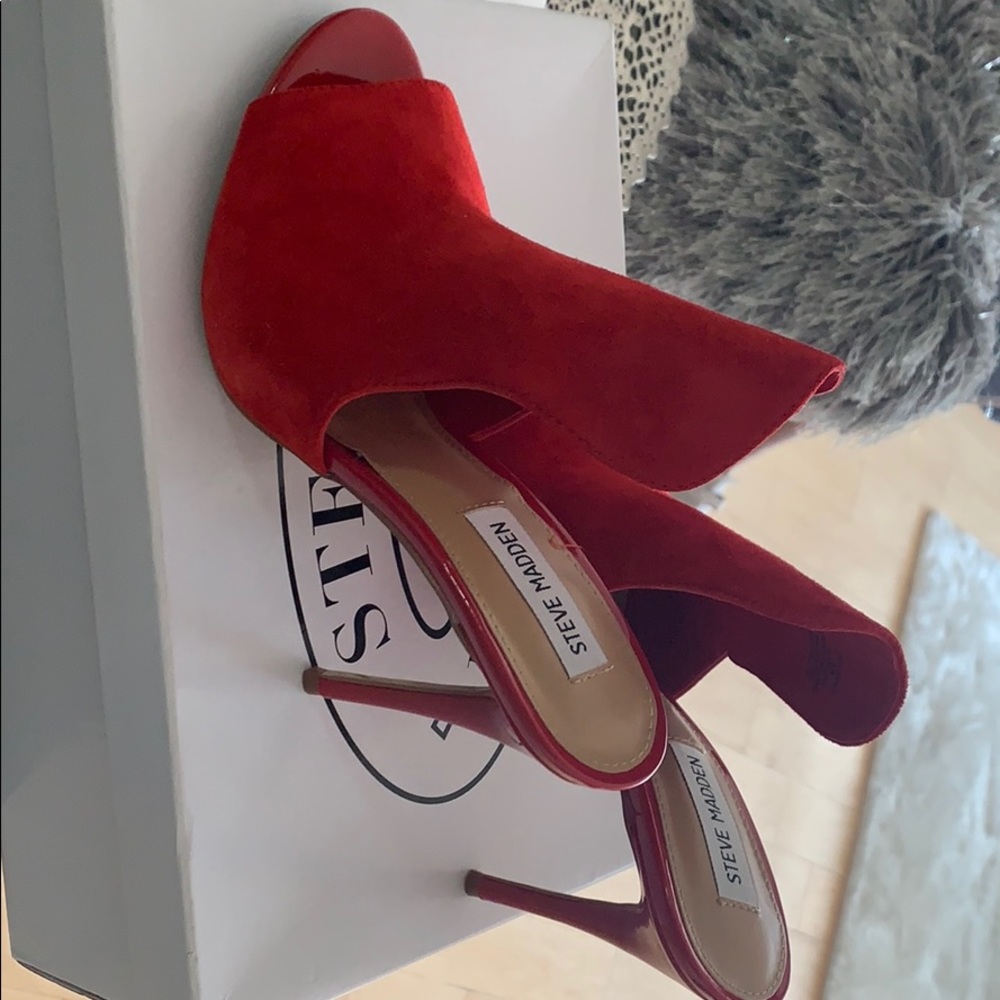 Red mule sandals brand new